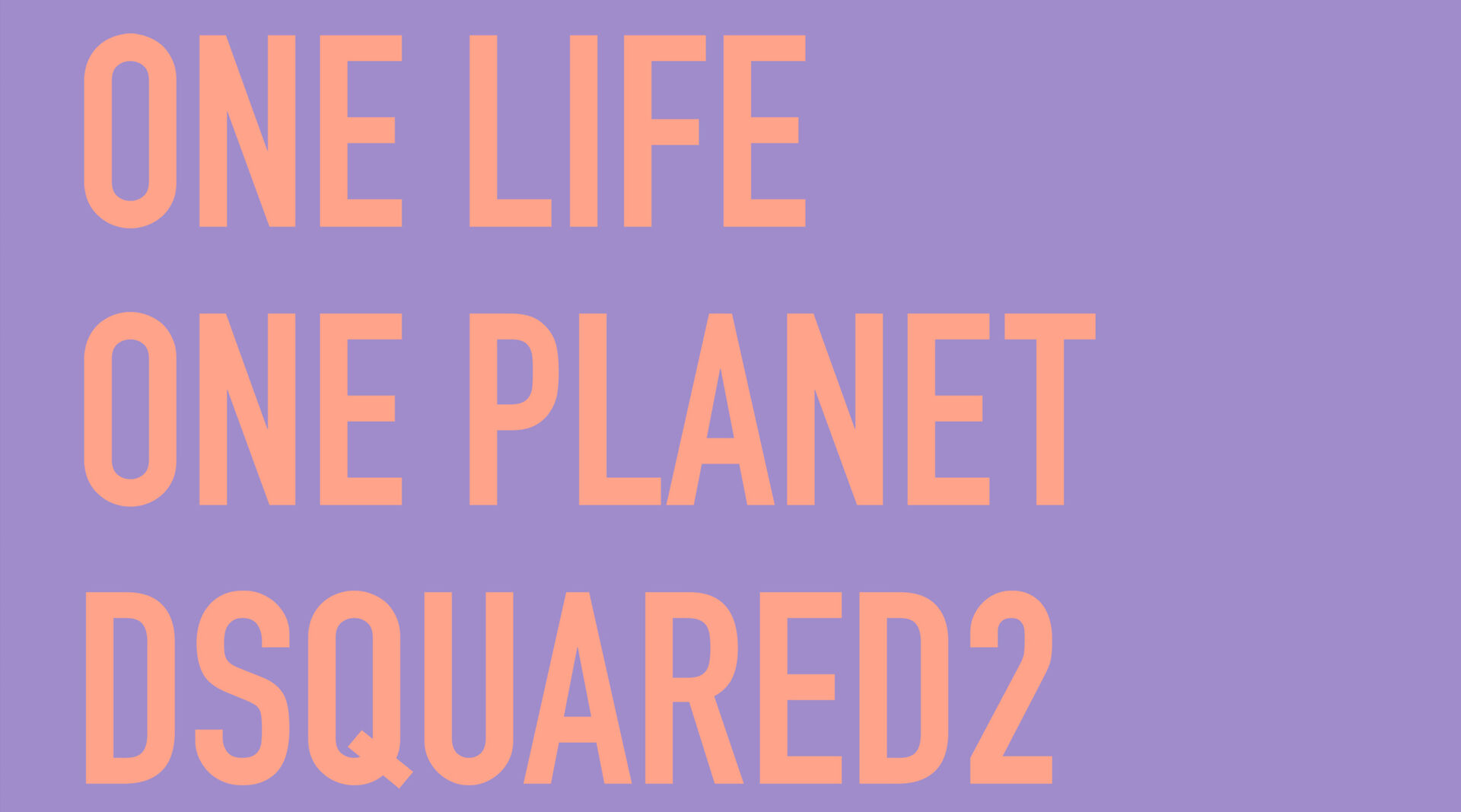 one life one planet header in orange on lilac backround