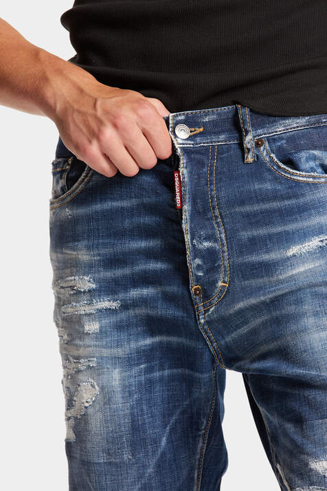 Dark Ripped Cast Wash Bro Jeans image number 5