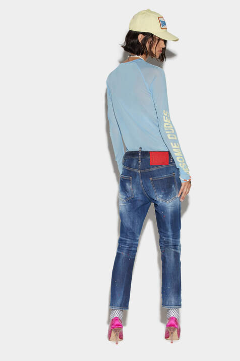 Medium Powder Spots Wash Cool Girl Cropped Jeans image number 2