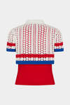 Cotton Crochet Cropped Polo Shirt immagine numero 2