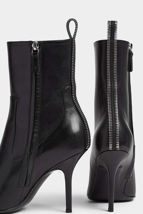 Zip Up Heeled Ankle Boots image number 4