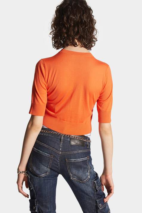 D2 Cropped Short Sleeves Knit Pullover immagine numero 2