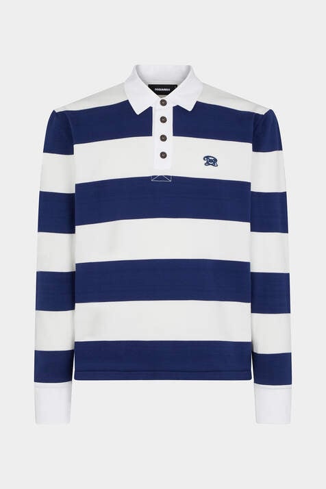 Cotton Knitted Rugby Polo-Shirt Bildnummer 3