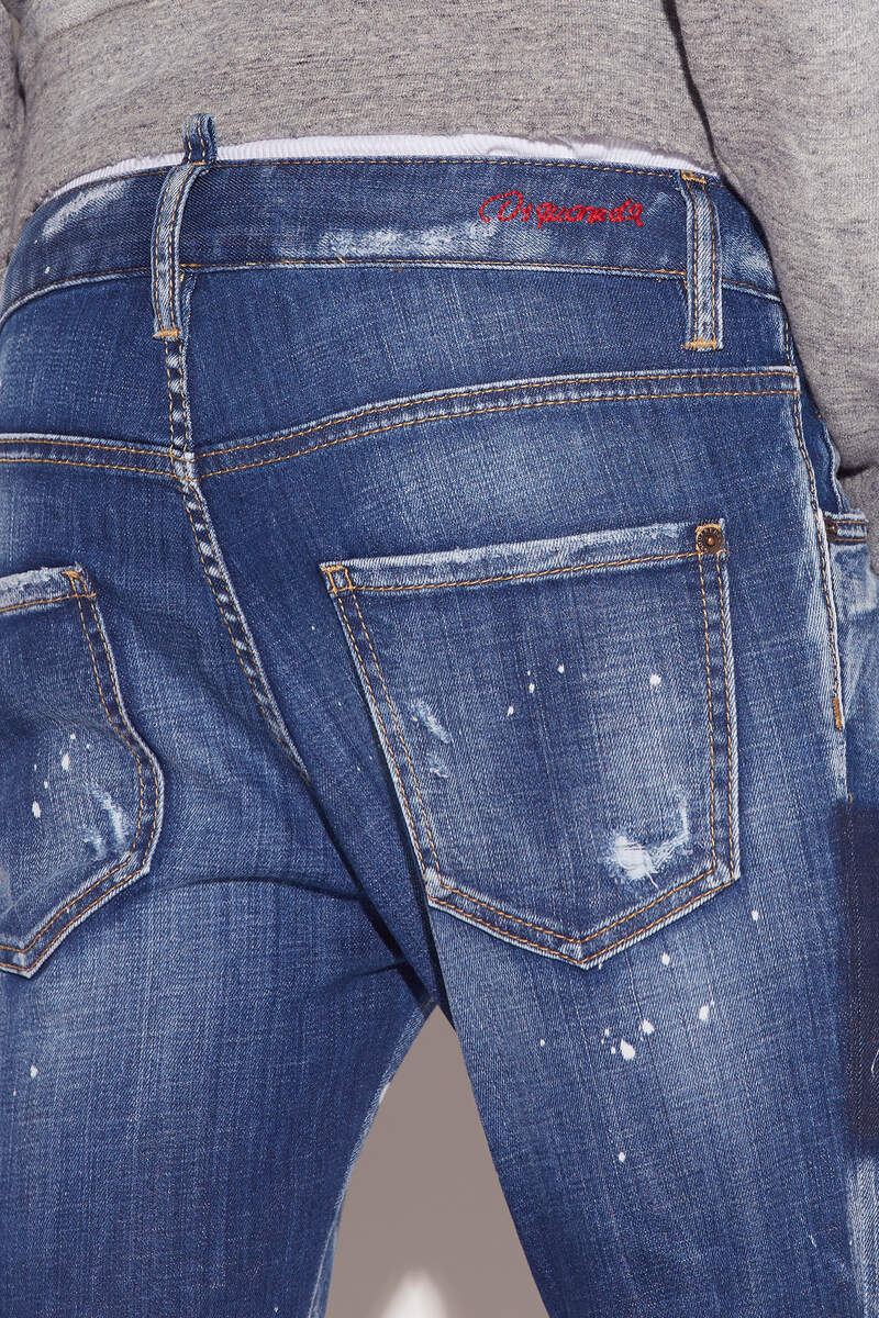 Medium Patch Broken Wash Cool Girl Cropped Jeans image number 5