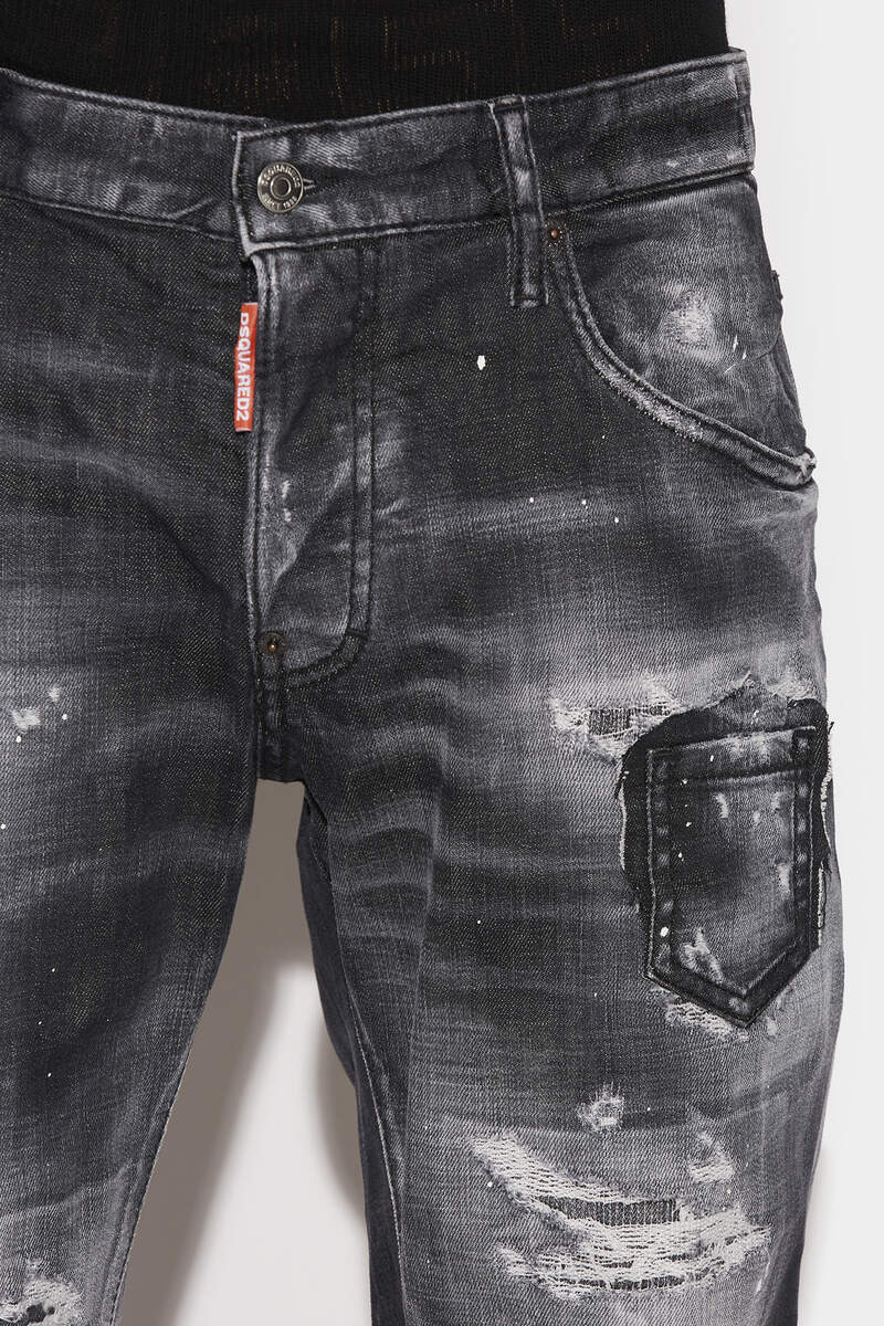 Black Ripped Wash Skater Jeans图片编号3