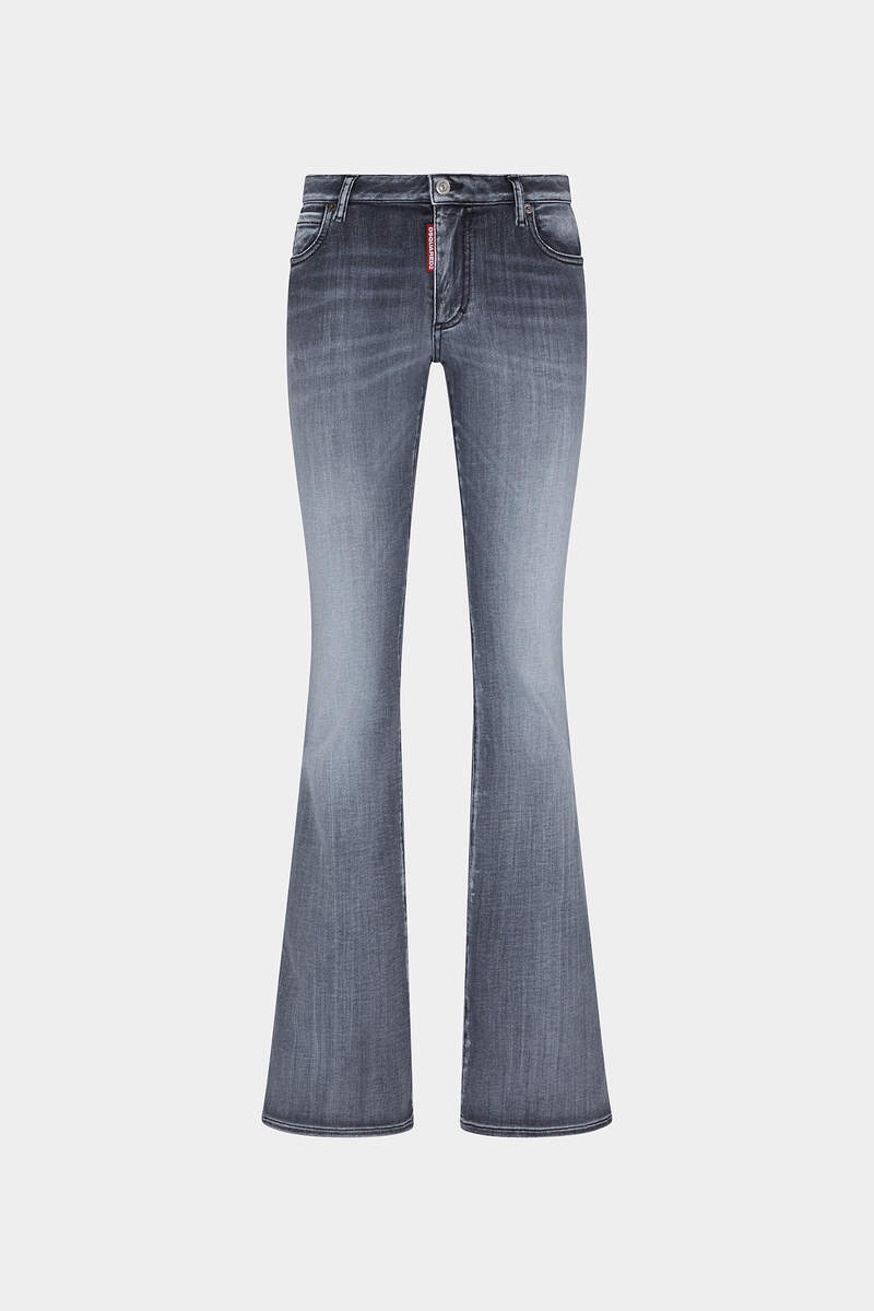 Grey Proper Wash Medium Waist Flare Jeans Bildnummer 1