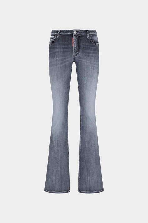 Grey Proper Wash Medium Waist Flare Jeans图片编号3