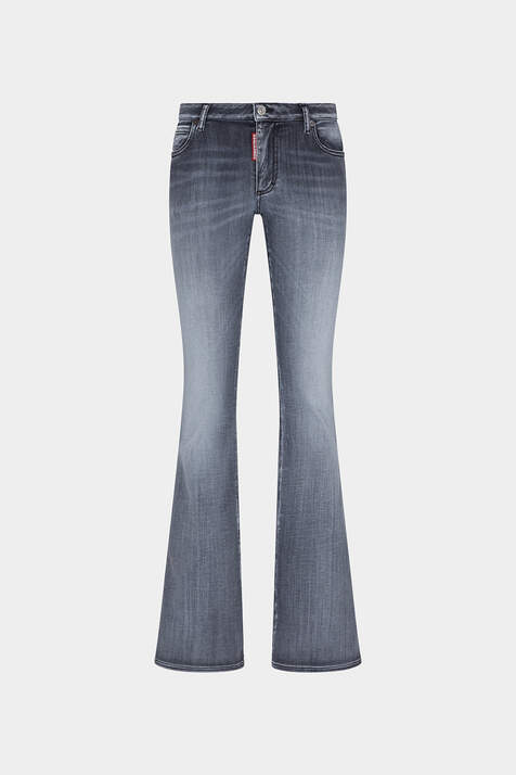 Grey Proper Wash Medium Waist Flare Jeans número de imagen 3