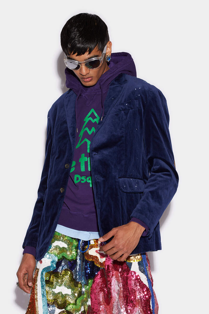 Paint Drop Relaxed Shoulder Jacket image number 1