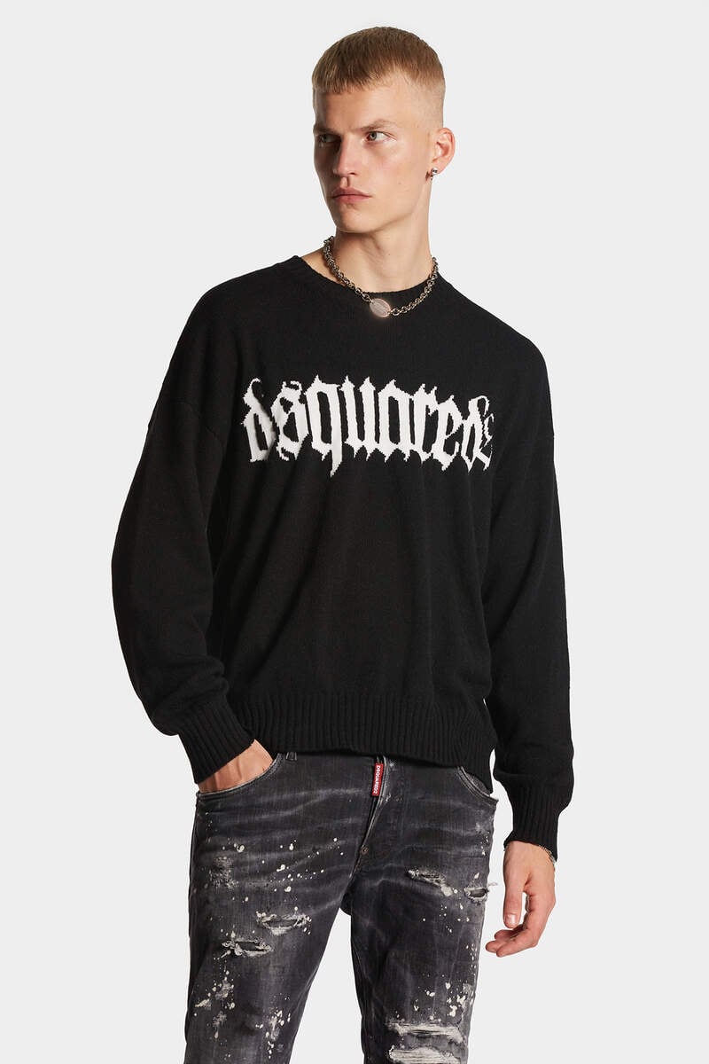 Gothic Knit Crewneck Pullover image number 3