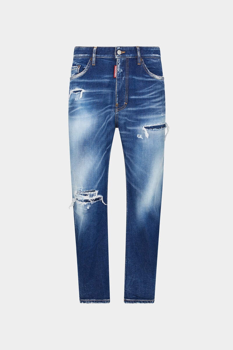 Medium Ripped Knee Wash Boxer Bro Jeans image number 1