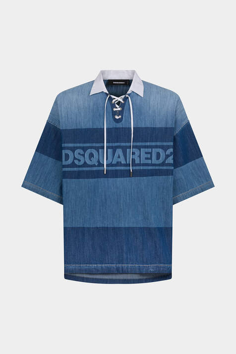 Denim Rugby Polo Shirt image number 3