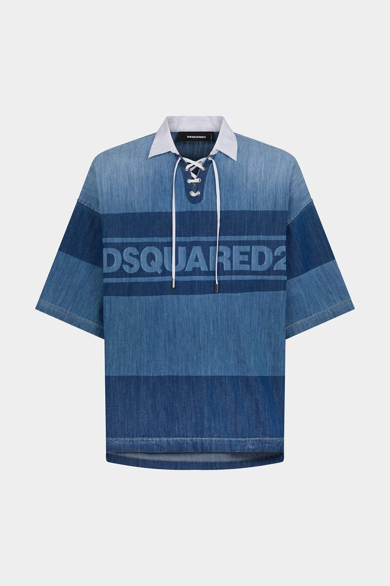 Denim Rugby Polo Shirt image number 1