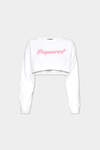 Pink Printed  Lettering Cropped Cool Fit Hoodie Sweatshirt image number 1
