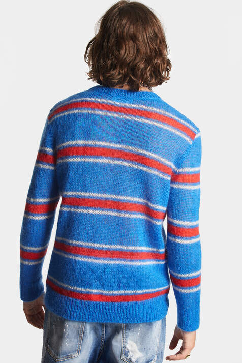Striped Knit Crewneck Pullover immagine numero 2