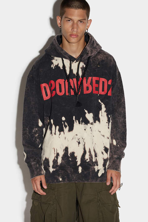 D2 Reverse Tie&Dyed Slouch Hoodie