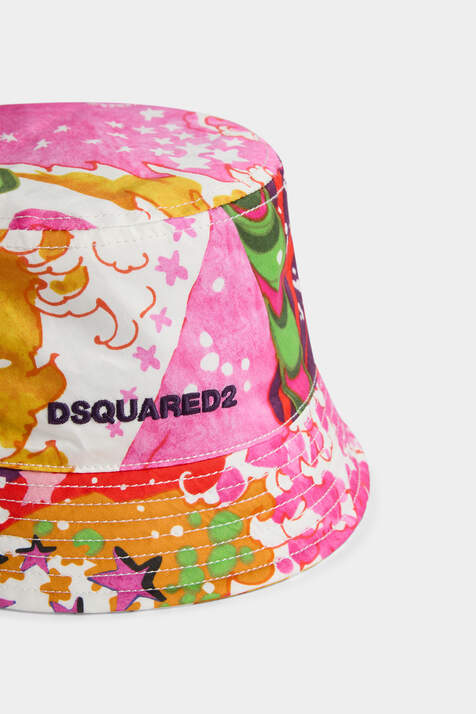 Multicolor Printed Bucket Hat immagine numero 5