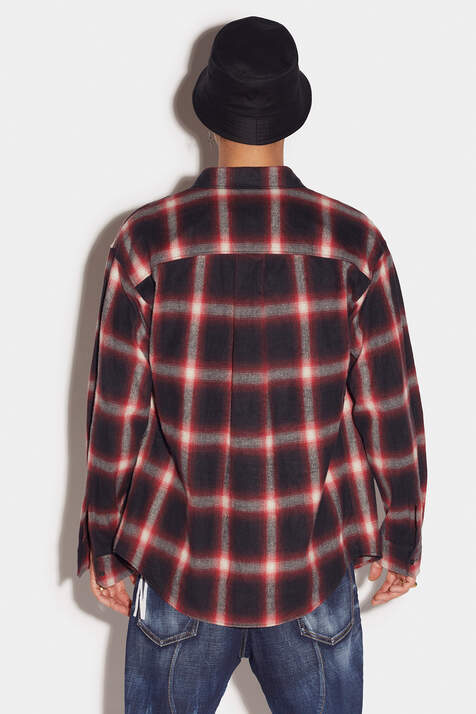 Drop Shoulder Flannel Shirt图片编号2