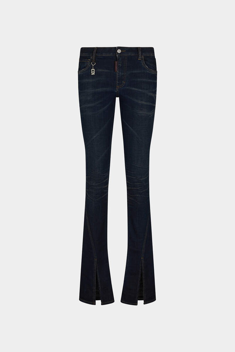 Icon Black Dusty Wash Trumpet Jeans image number 1