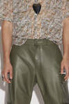 Scruffed Leather Combat Trousers image number 3