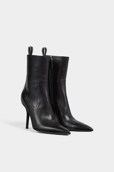 Zip Up Heeled Ankle Boots image number 3