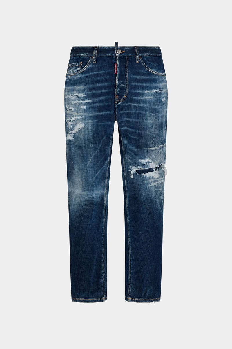 Dark Ripped Cast Wash Bro Jeans image number 1