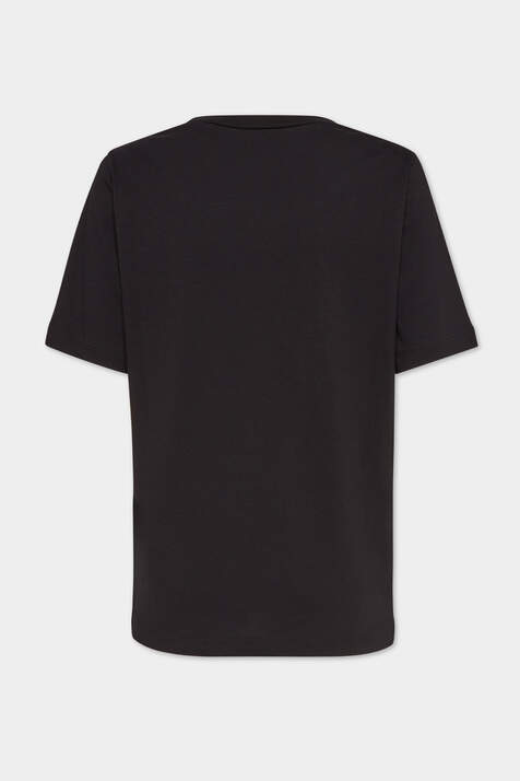 Glittering Logo Wide Neck Easy Fit T-Shirt immagine numero 4