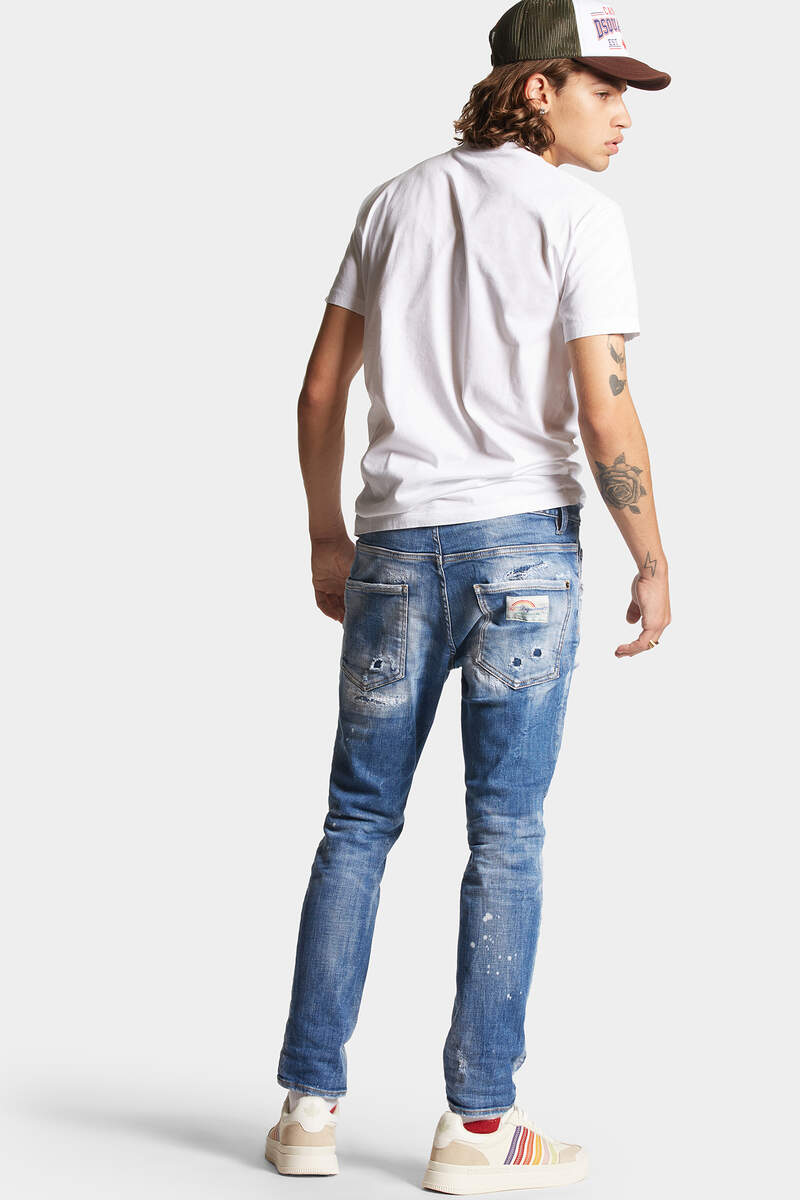 Medium Mended Rips Wash Skater Jeans número de imagen 4