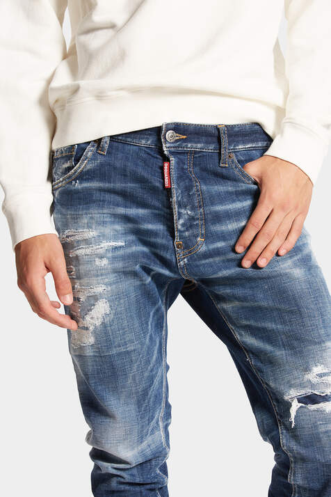 Dark Ripped Cast Wash Cool Guy Jeans图片编号5