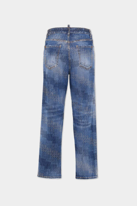 Allover Dsquared2 Crystal Wash Boston Jeans image number 4