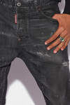 Black Ring Studs Wash Skater Jeans número de imagen 3