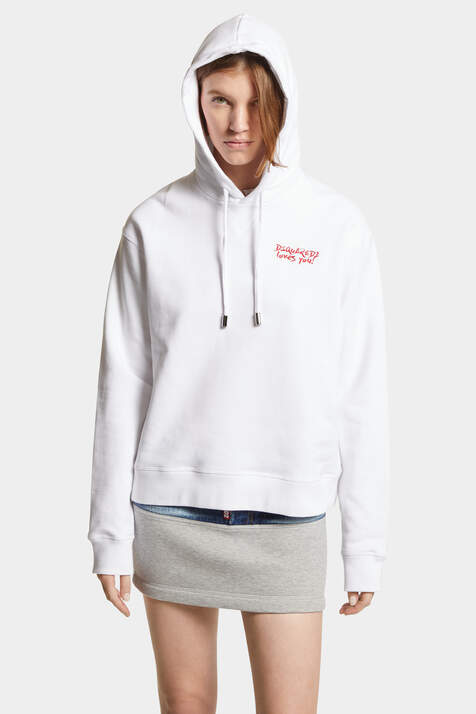 Dsquared2 Loves You Cool Fit Hoodie Sweatshirt