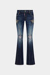 Diamond Super Star Wash Medium Waist Flare Jeans image number 1