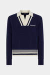Chenille Knitted Polo Sweater immagine numero 1