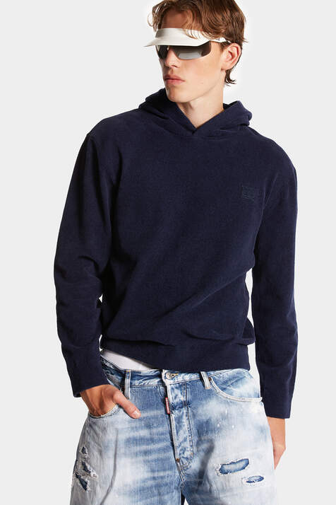 Chenille Knitted Hoodie Pullover
