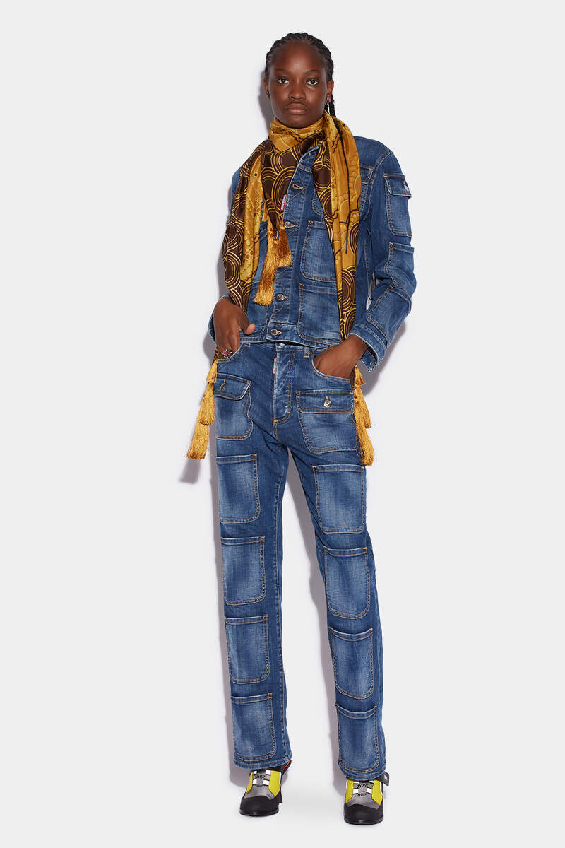 Medium Clean Vintage Wash Tactical Roadie Jeans número de imagen 1