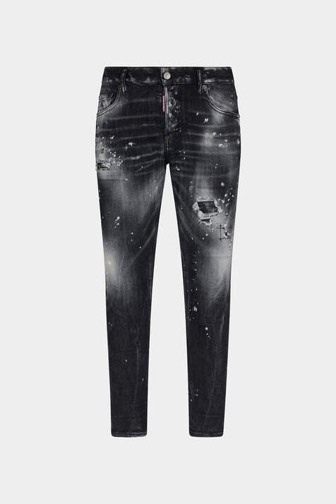 Black Ripped Wash Super Twinky Jeans image number 3