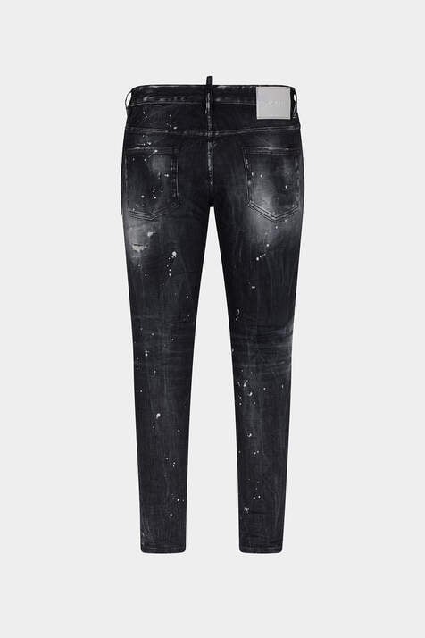 Black Ripped Wash Super Twinky Jeans image number 4