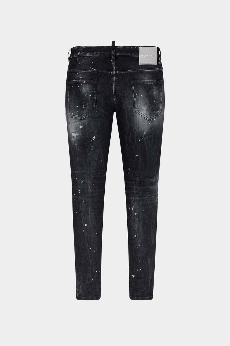 Black Ripped Wash Super Twinky Jeans image number 2