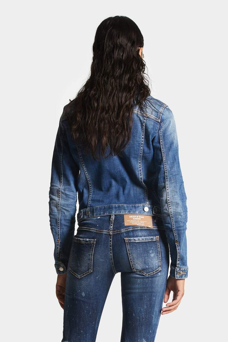 Medium Clean Wash Boyfriend Jeans Jacket 画像番号 4