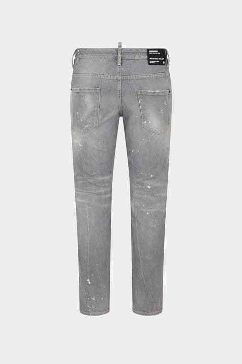 Grey Spotted Wash Skater Jeans image number 4