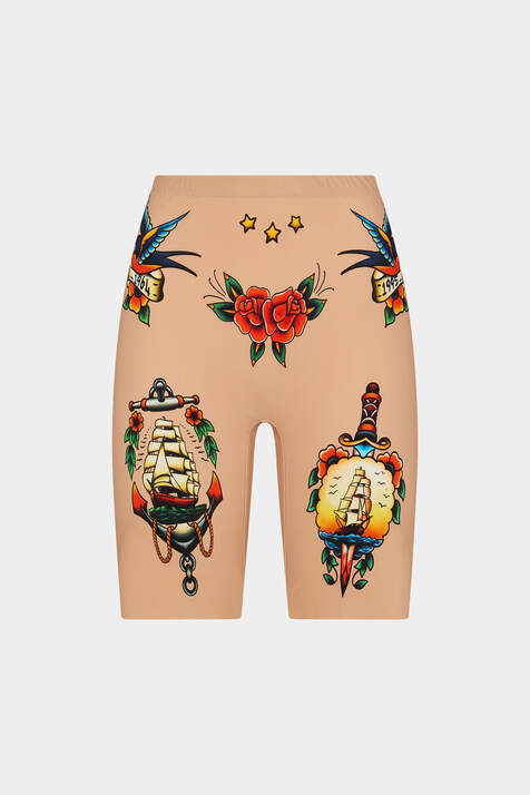 Honey Tattoo Cycling Shorts