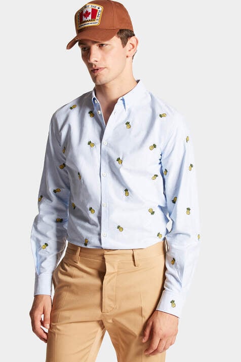 Embroidered Fruits Shirt