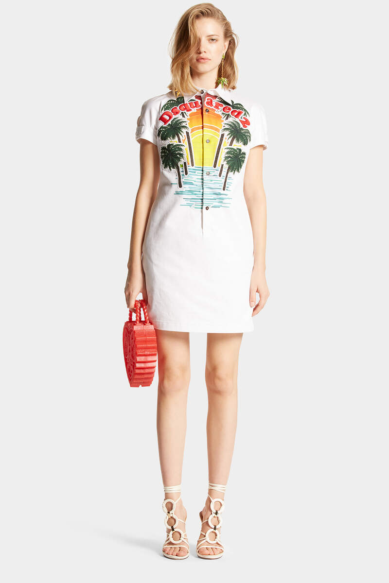 Sunset Shirt Midi Dress image number 3