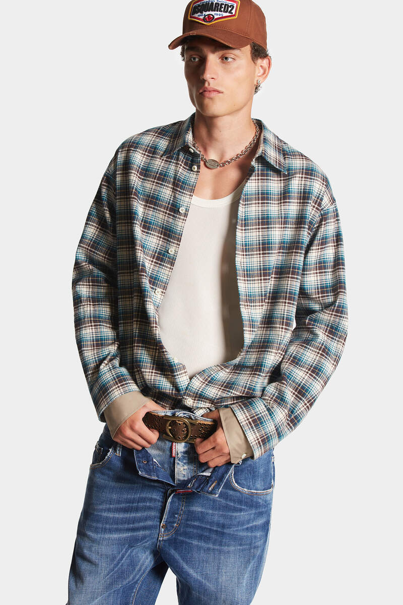 Layered Sleeves Checked Shirt 画像番号 3