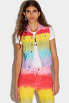 Rainbow Wash Denim Vest image number 1