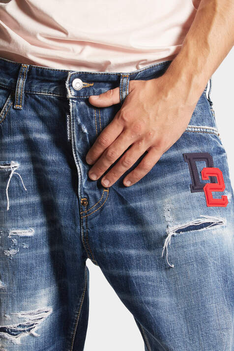 Dark Ripped Wash Bro Jeans image number 5