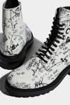Scribbles Combat Ankle Boots image number 4