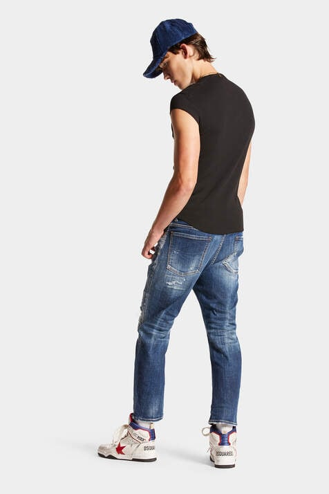Dark Ripped Cast Wash Bro Jeans image number 2