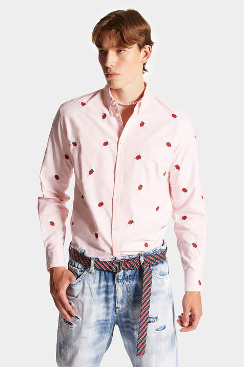 Embroidered Fruits Shirt